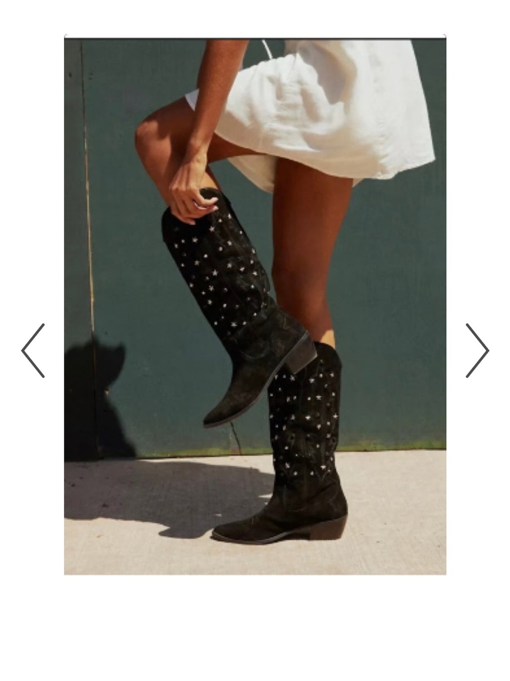 Black Studded Knee-High Women's cowboy cowgirl Boots